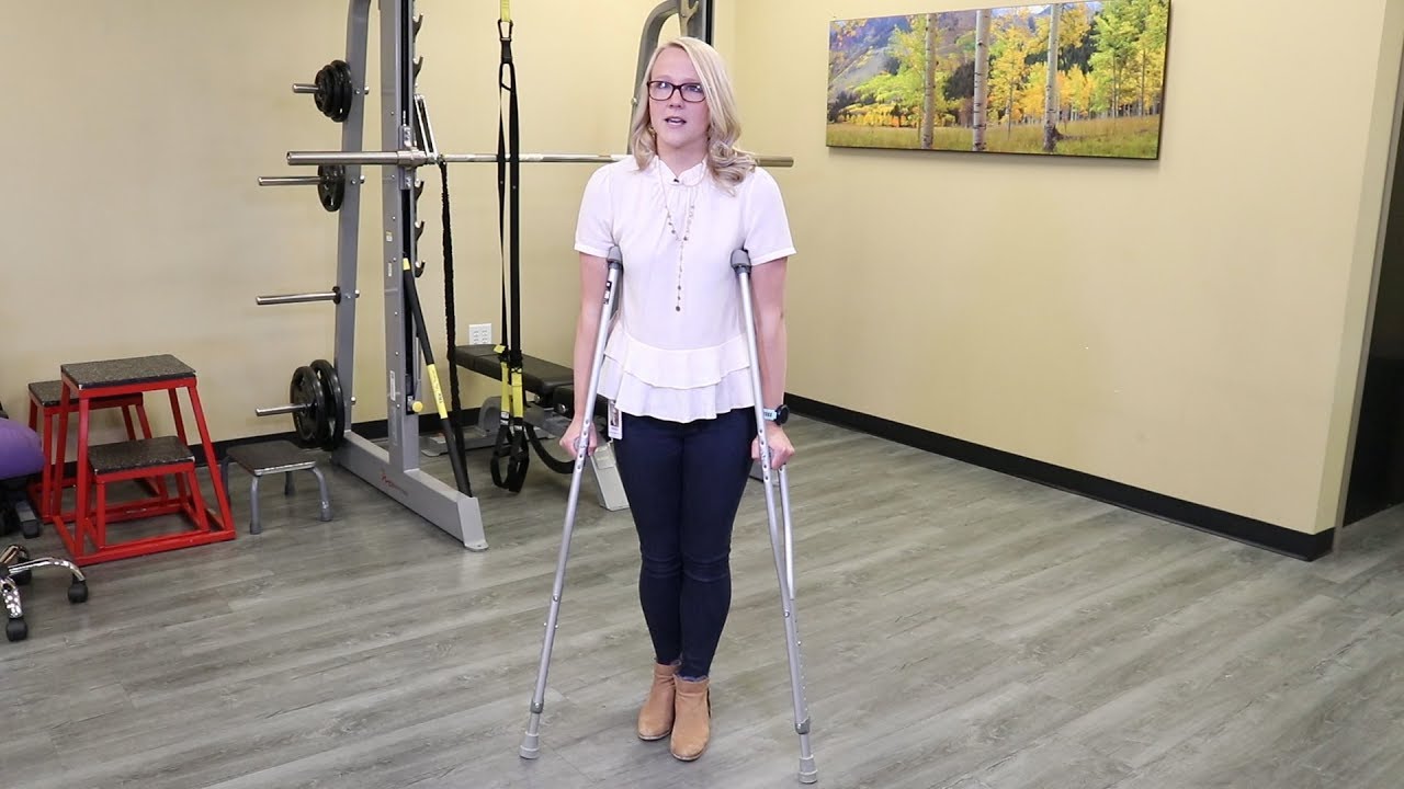 Learning how to use crutches after hip surgery